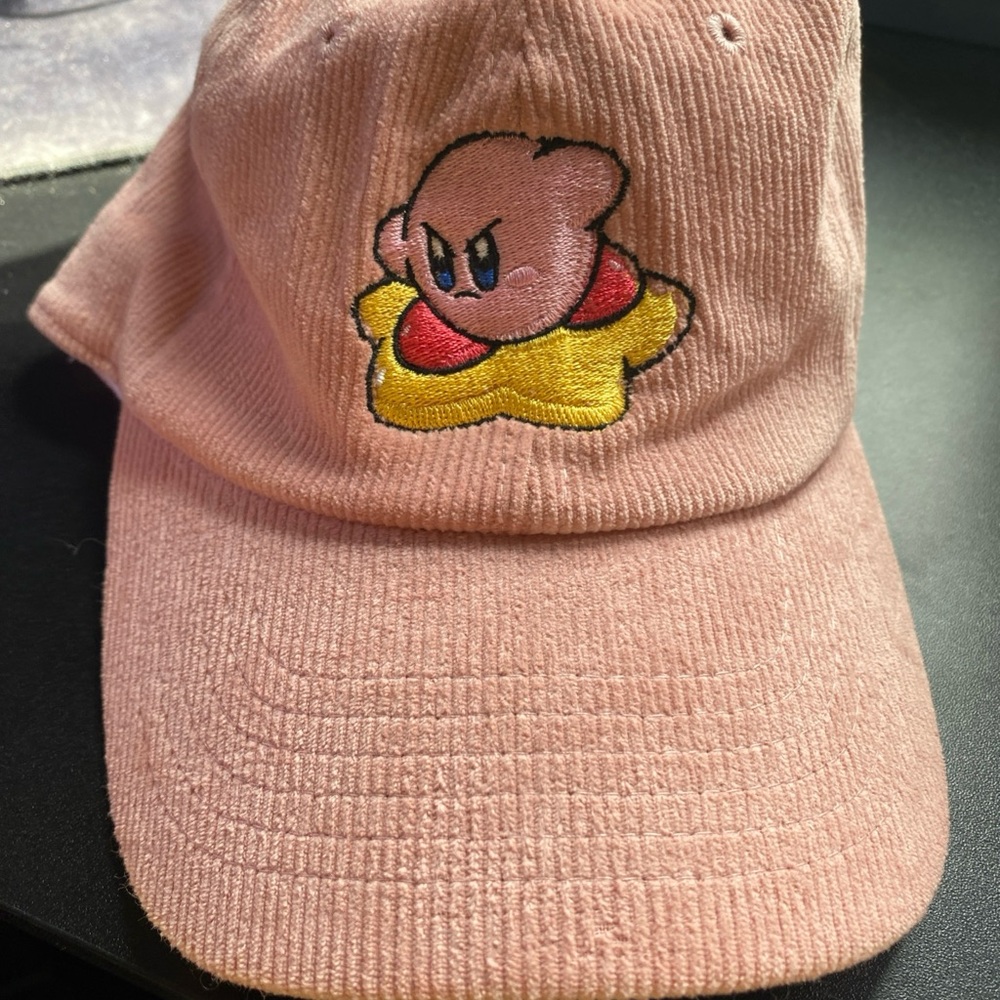 Pink Kirby Embroidered Cap
